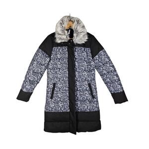 FABLETICS WOMEN'S WACO WINTER COAT - SIZE S - FAUX FUR HOOD PADDED ZIP POCKETS